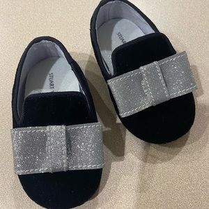 Black and silver New loafers. Size 2